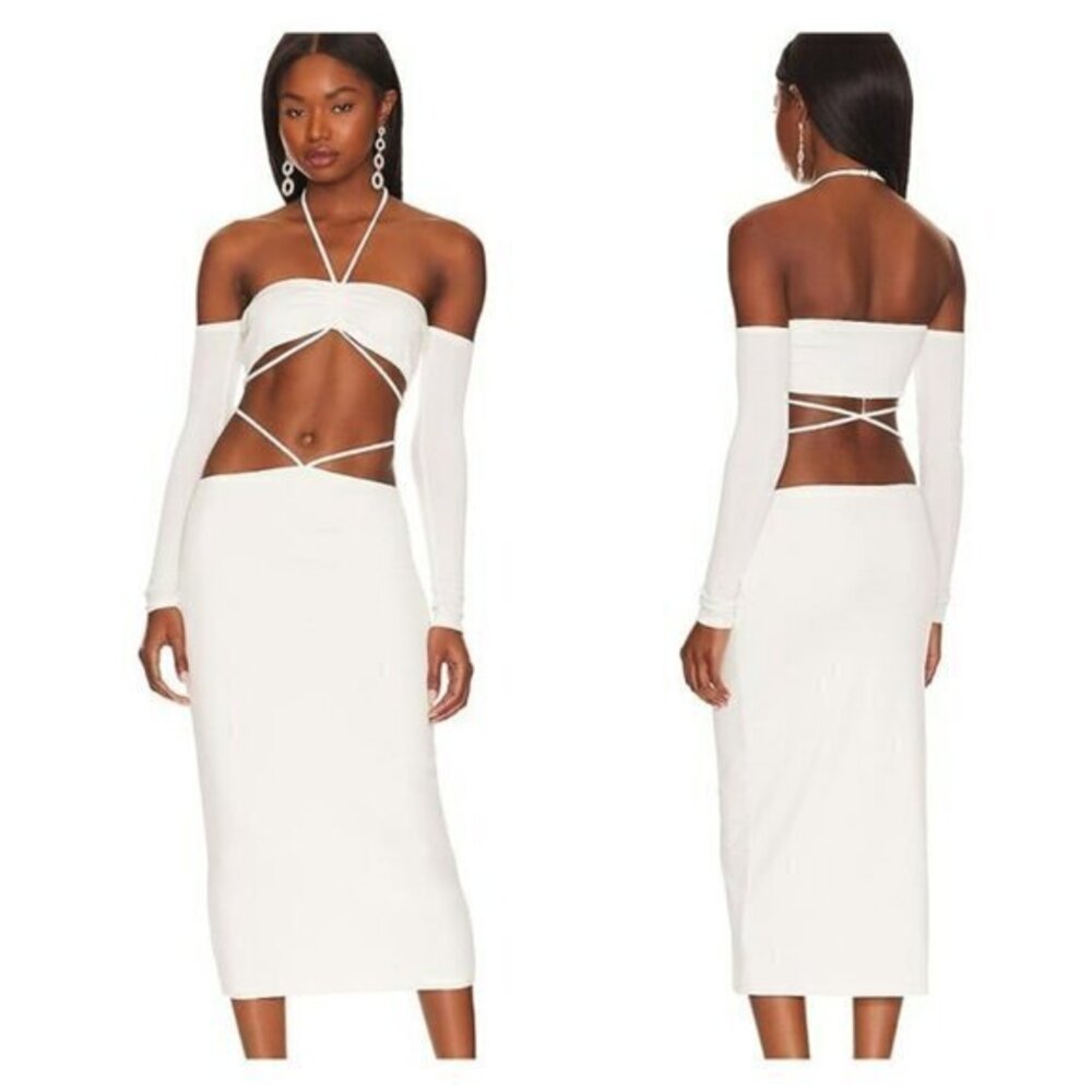 Not Yours To Keep Nicki Midi Dress - Ivory
